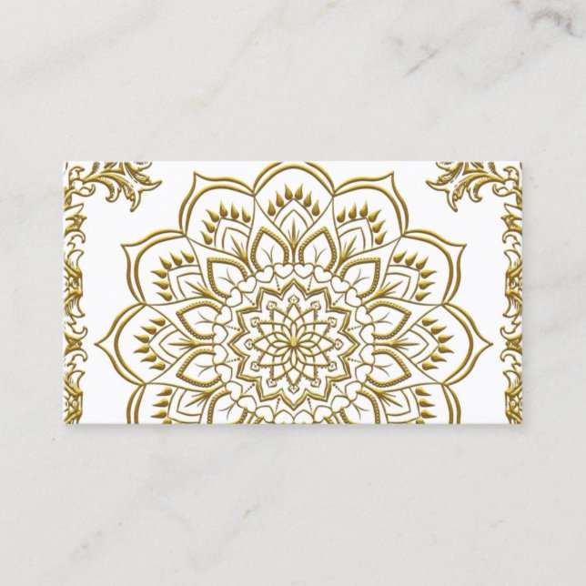 Elegante tarjeta de negocios de yoga floral de lot (Anverso)