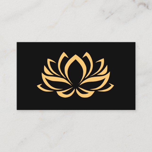 Elegante tarjeta de negocios de yoga floral de lot (Anverso)