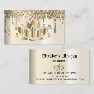 Elegante tarjeta de negocios de yoga floral de lot