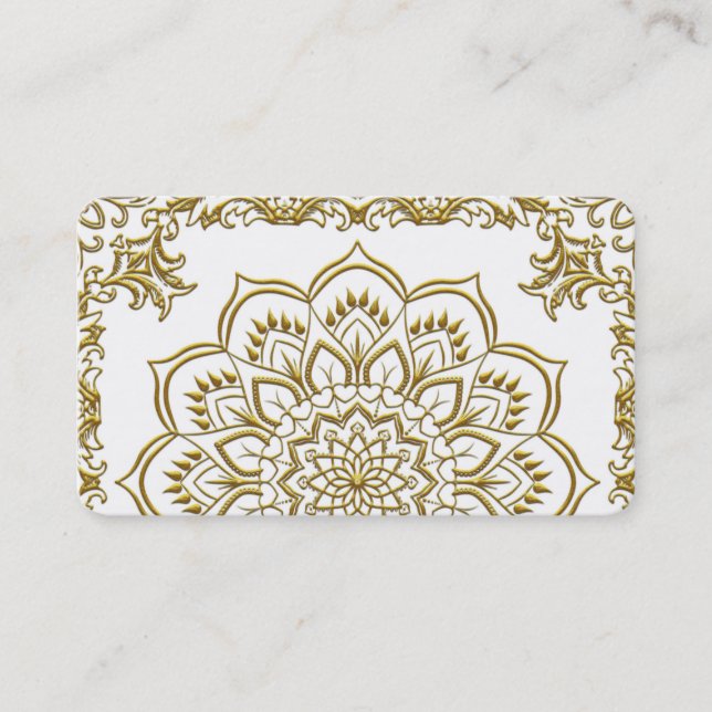 Elegante tarjeta de negocios de yoga floral de lot (Anverso)