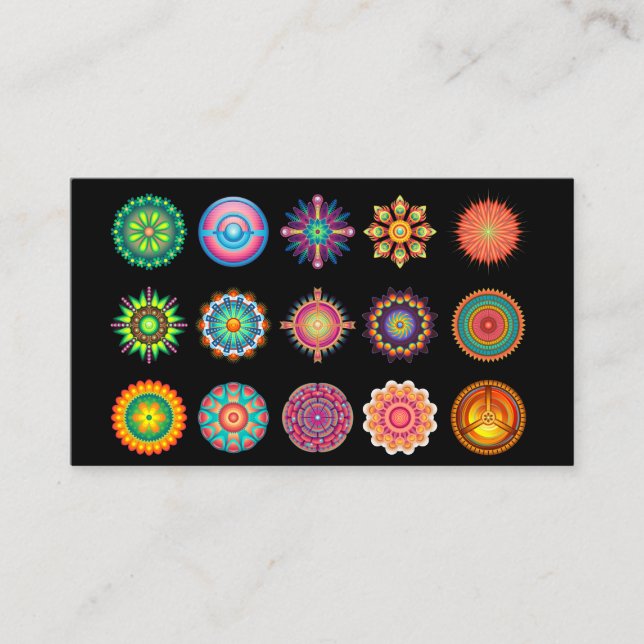 Elegante tarjeta de negocios de yoga negro y dorad (Anverso)