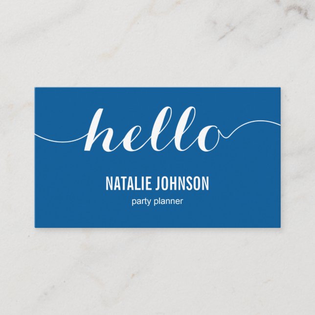 Elegante Tarjeta de Negocios Moderna Hello - Group (Anverso)