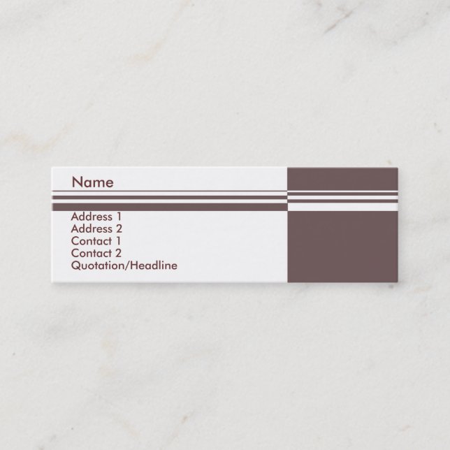Elegante Tarjeta de Negocios Stripes (Anverso)