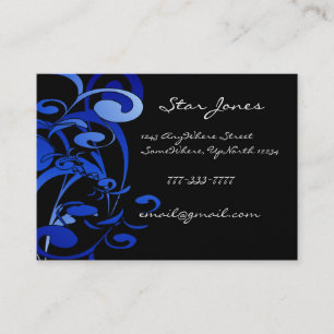 Elegante Tarjeta De Negocios Swirl Blue