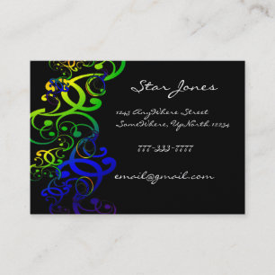 Elegante Tarjeta De Negocios Swirl Blue -