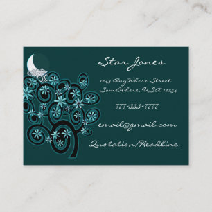 Elegante Tarjeta De Negocios Swirl - Con Luna