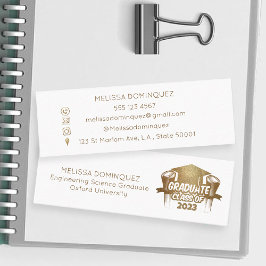 Elegante tarjeta de nombre de graduación de Purpur