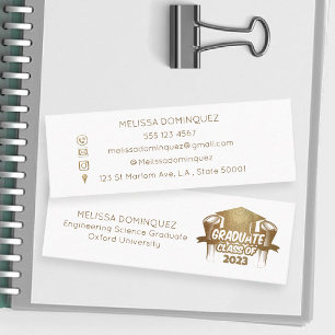 Elegante tarjeta de nombre de graduación de Purpur