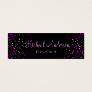 Elegante Tarjeta de nombre de graduación de Purpur
