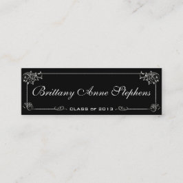 Elegante Tarjeta de nombre de graduación Insertar