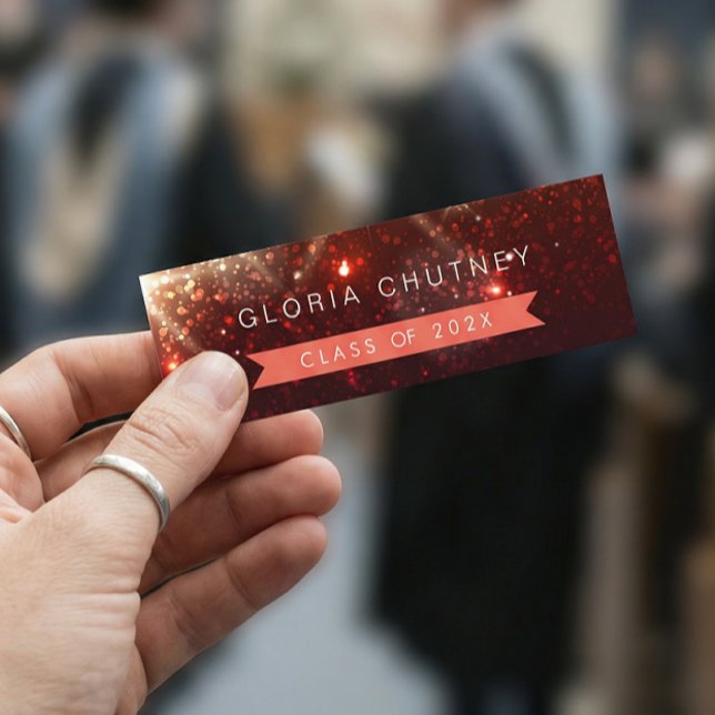 Elegante tarjeta de nombre de graduación para estu (Subido por el creador)