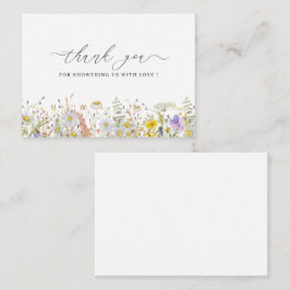 Elegante tarjeta de nota de agradecimiento a Flor 