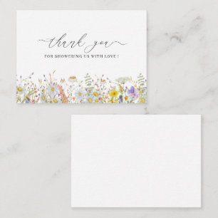 Elegante tarjeta de nota de agradecimiento a Flor 