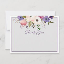 Elegante Tarjeta De Nota De Agradecimiento Floral