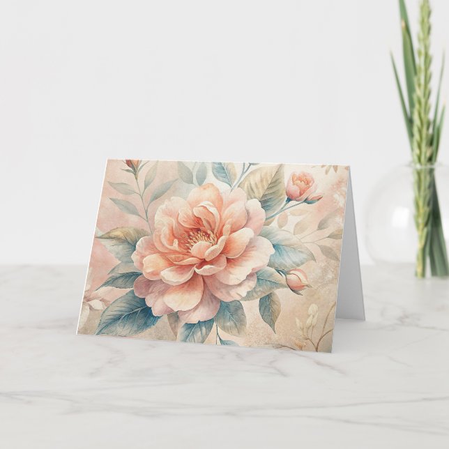 Elegante Tarjeta de Nota del Pasado Inspirada en e (Anverso)