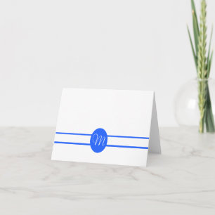 Elegante Tarjeta de nota en blanco de doble franja