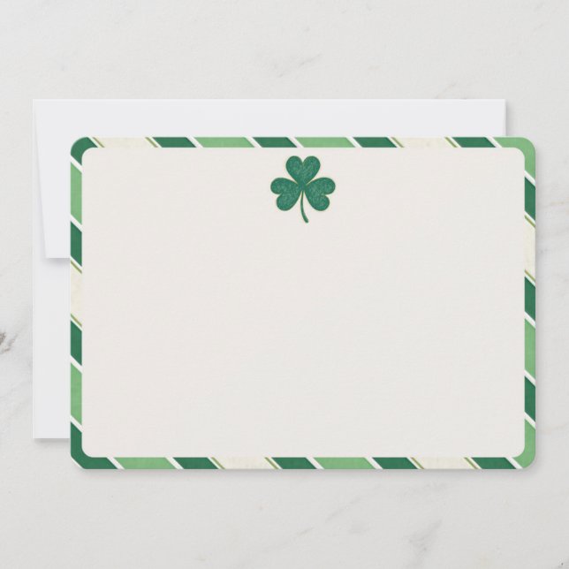 Elegante Tarjeta de Nota en Blanco del Día de Sham (Anverso)