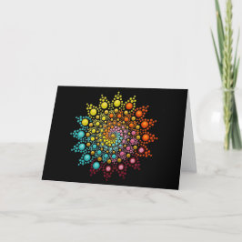 Elegante tarjeta de nota en blanco Mandala