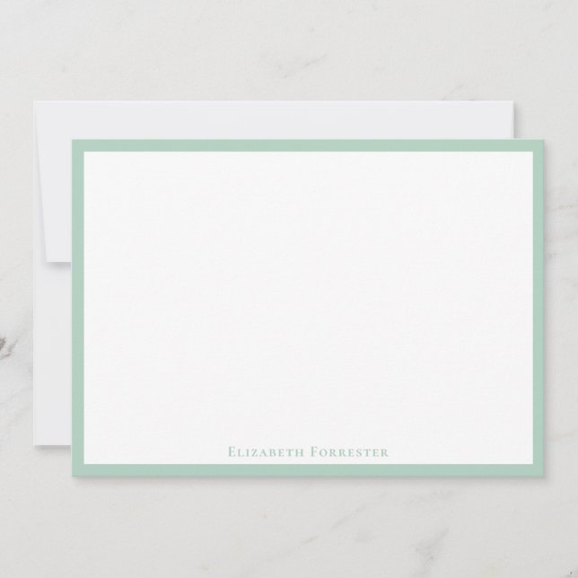Elegante tarjeta de nota plana moderna de borde de (Anverso)