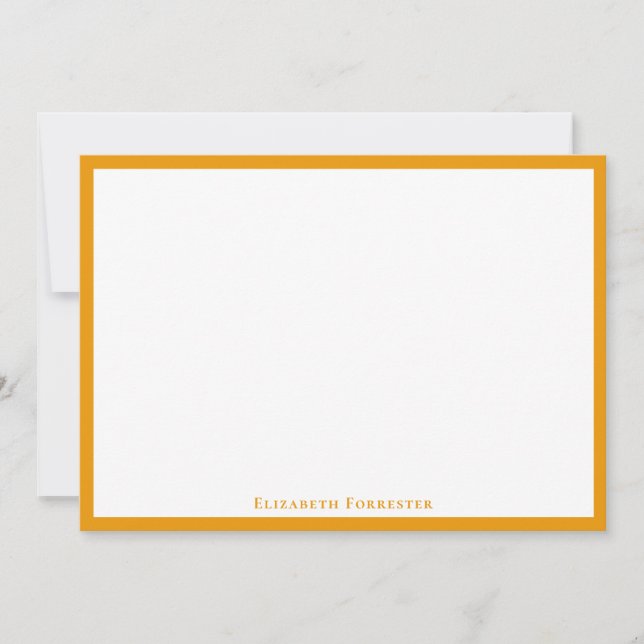 Elegante tarjeta de nota plana moderna de borde de (Anverso)
