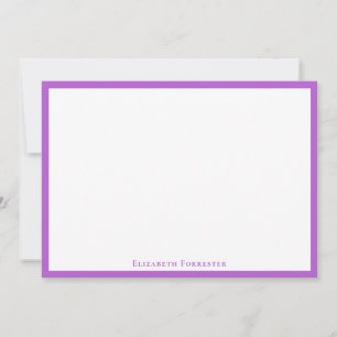 Elegante tarjeta de nota plana moderna de borde de