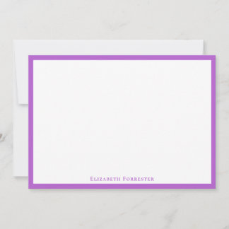 Elegante tarjeta de nota plana moderna de borde de
