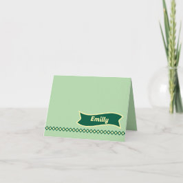 Elegante Tarjeta de Nota plegada Pastel | Tu texto