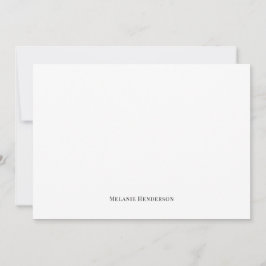 Elegante tarjeta de notas clásica blanca y negra