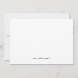 Elegante tarjeta de notas clásica blanca y negra