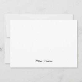 Elegante tarjeta de notas en blanco y negro