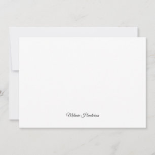 Elegante tarjeta de notas en blanco y negro