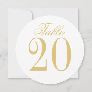 Elegante tarjeta de número de mesa de círculo de b