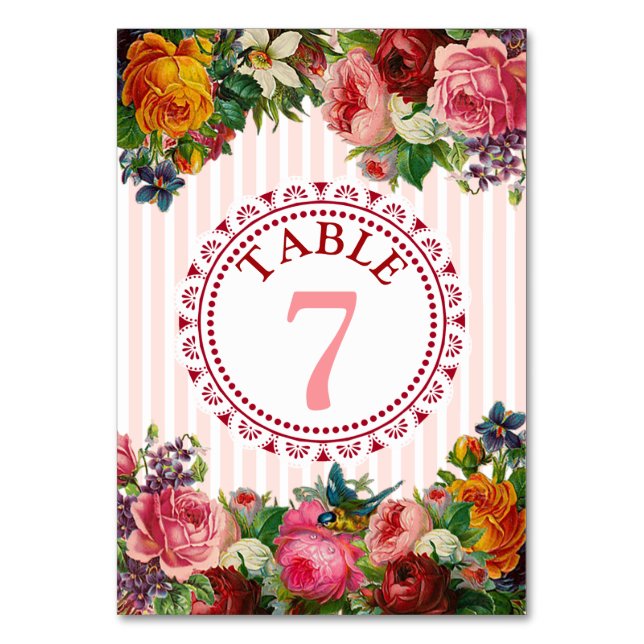 Elegante Tarjeta de número de tabla de Boda de pan (Anverso)