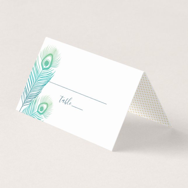 Elegante Tarjeta de números de tabla de Boda de pa (Anverso)