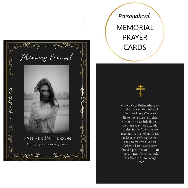 Elegante Tarjeta de Oración Funeral Decorativa de  (Subido por el creador)