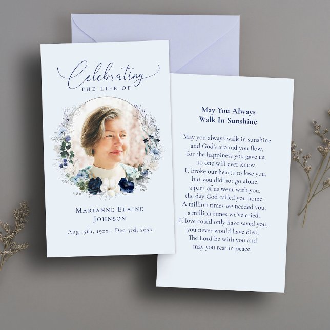 Elegante tarjeta de oración funeraria conmemorativ (Subido por el creador)