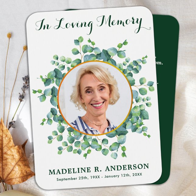 Elegante tarjeta de oraciones funerales de foto Eu (Subido por el creador)