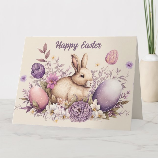 Elegante tarjeta de Pascua (Anverso)