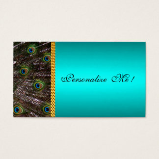 Elegante tarjeta de pavo real Guardar Guay verde d