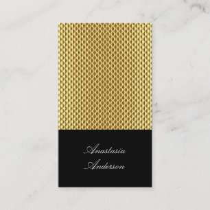 Elegante tarjeta de perfil Metalizado de oro