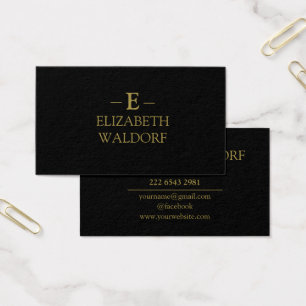 Elegante tarjeta de perfil personalizada en negro 