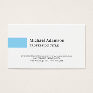 Elegante Tarjeta de perfil simple Minimalista simp