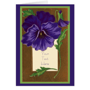 Elegante tarjeta de Personalizable de flores morad