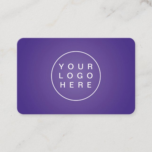 Elegante tarjeta de presentación corporativa púrpu (Anverso)