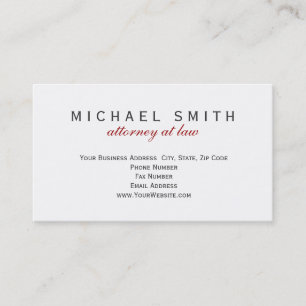 Elegante tarjeta de presentación de abogados Minim
