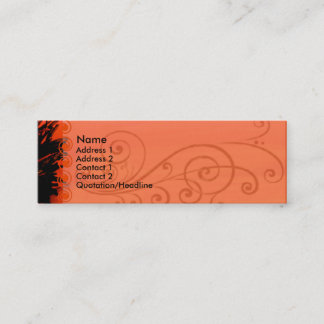 Elegante tarjeta de presentación de amapola