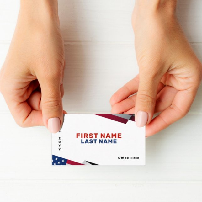 Elegante tarjeta de presentación de campaña electo (Subido por el creador)