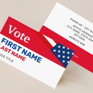 Elegante tarjeta de presentación de campaña políti