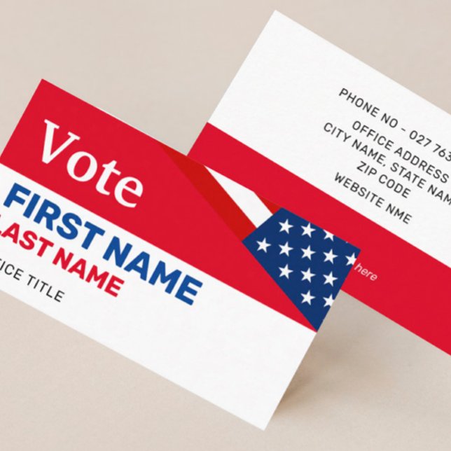 Elegante tarjeta de presentación de campaña políti (Subido por el creador)