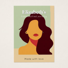 Elegante tarjeta de presentación de carné retrato 